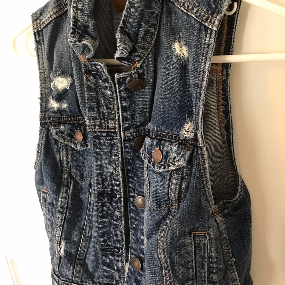 American Eagle Outfitters- Ripped Jean Vest